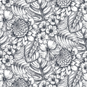 Navy Floral