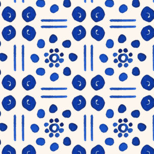 Vibrant Blue Watercolor Tiles